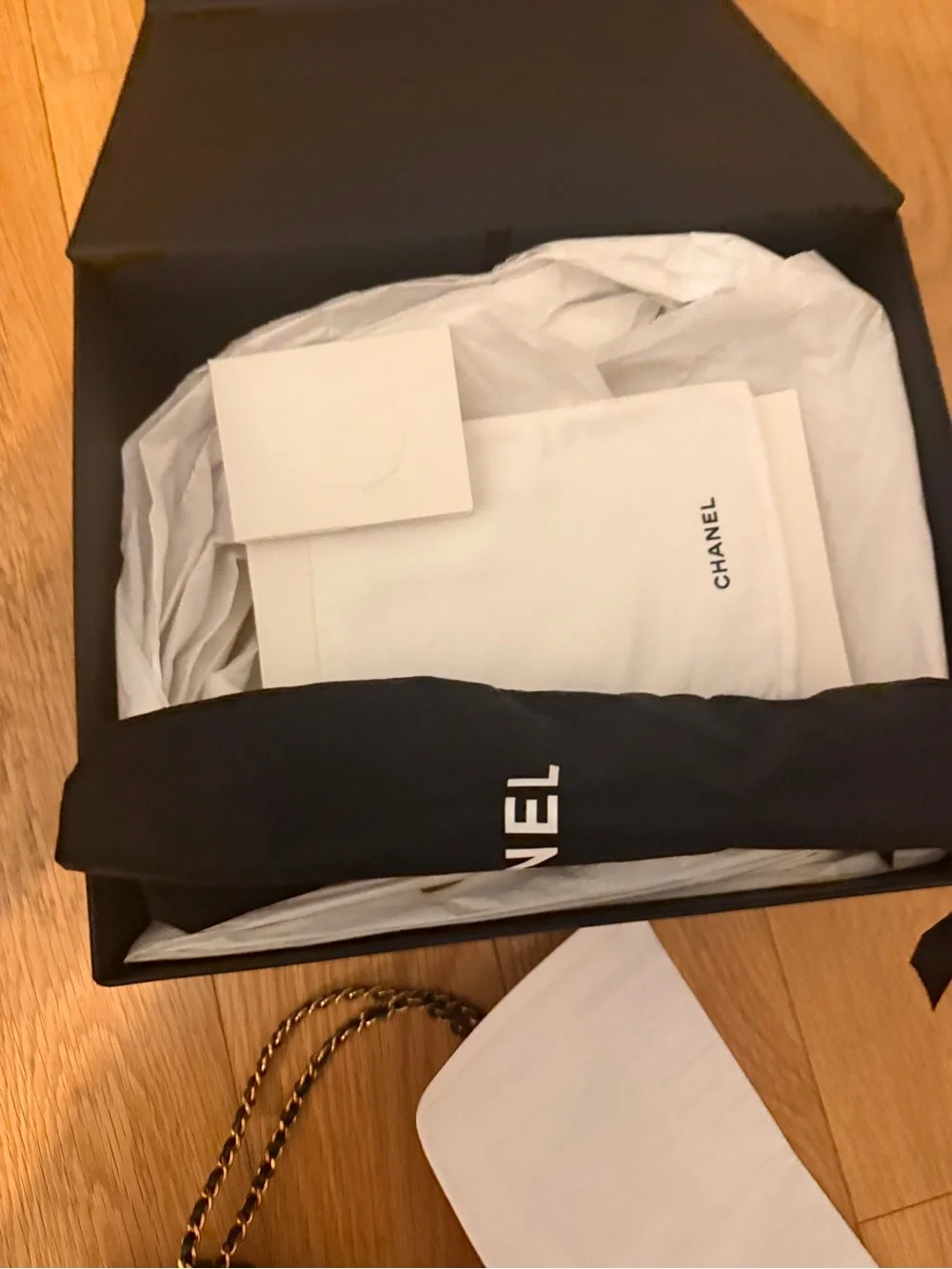 CHANEL Calfskin Quilted Mini Chanel 22 Black